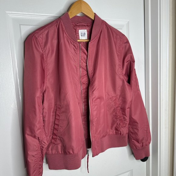 WOMEN'S GAP PINK BOMBER JACKET US SIZE M - Picture 9 of 11